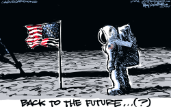 50TH ANNIVERSARY MOON LANDING by Milt Priggee