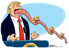 TRUMP SPEAKS WITH FORKED TONGUES by RJ Matson