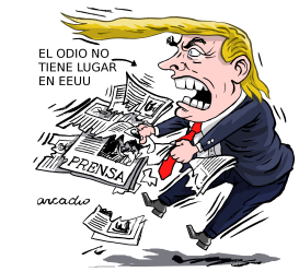 TRUMP TIROTEOS Y PRENSA by Arcadio Esquivel