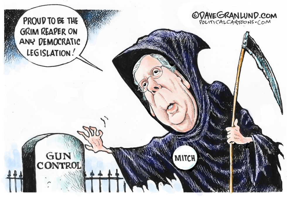  MITCH MCCONNELL AND GUN CONTROL by Dave Granlund