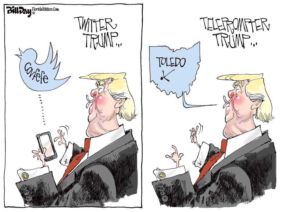  TELEPROMPTER TRUMP by Bill Day