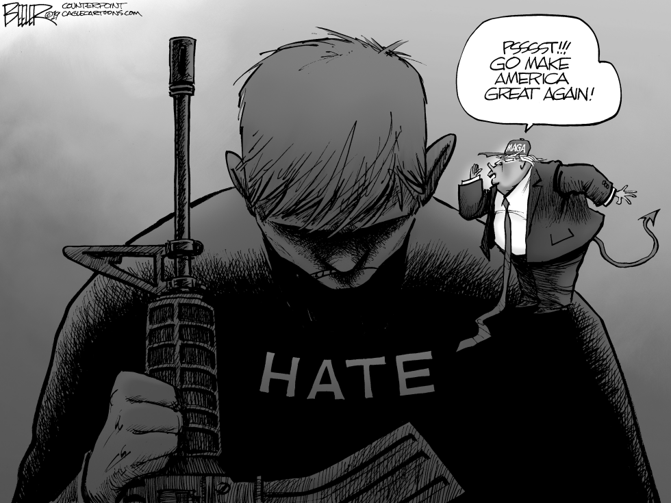  THE HATE WHISPERER by Nate Beeler