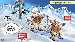 SKIING IN KASHMIR by Paresh Nath