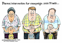 PARENTS AND CAMPAIGN 2020 TV by Dave Granlund