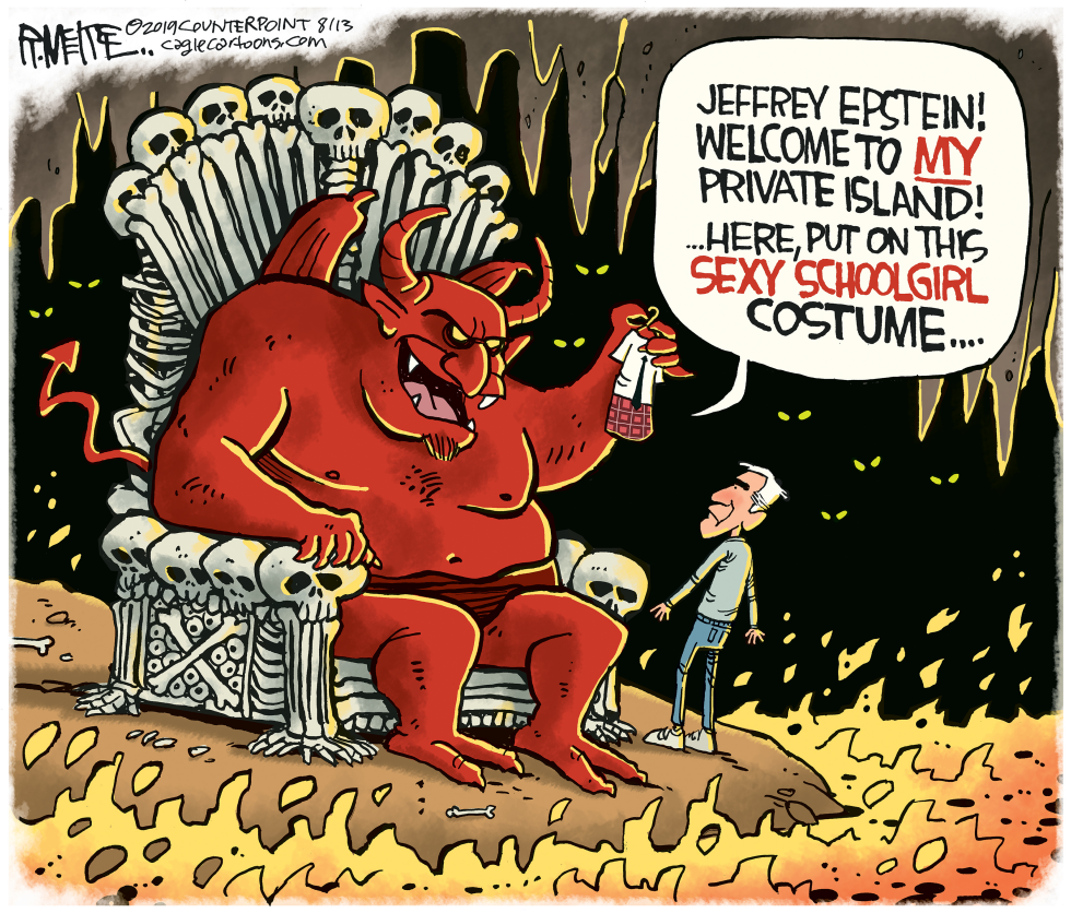  EPSTEIN IN HELL by Rick McKee