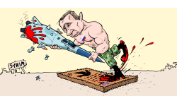 PUTIN IN SYRIA by Emad Hajjaj