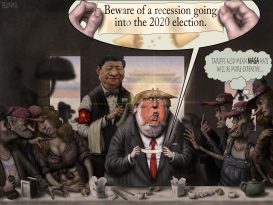 TRUMP CHINA RECESSION by Sean Delonas