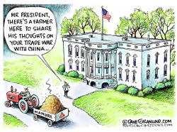 FARMERS AND TRADE WAR IMPACT by Dave Granlund