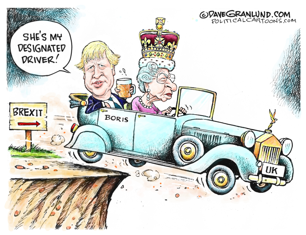  BORIS JOHNSON AND QUEEN BREXIT by Dave Granlund