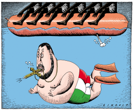 SALVINI AND THE MIGRANTS by Osmani Simanca