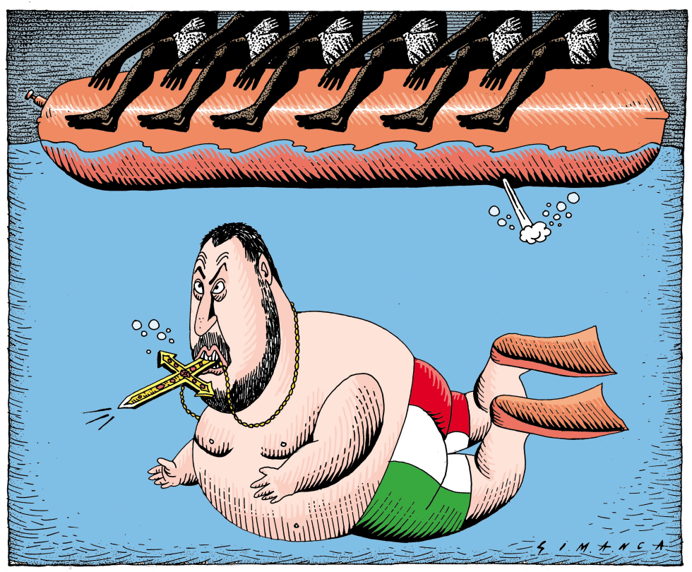  SALVINI AND THE MIGRANTS by Osmani Simanca