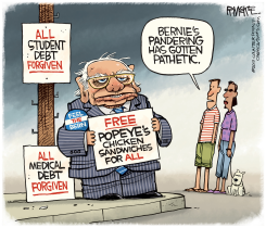 BERNIE PANDERS by Rick McKee