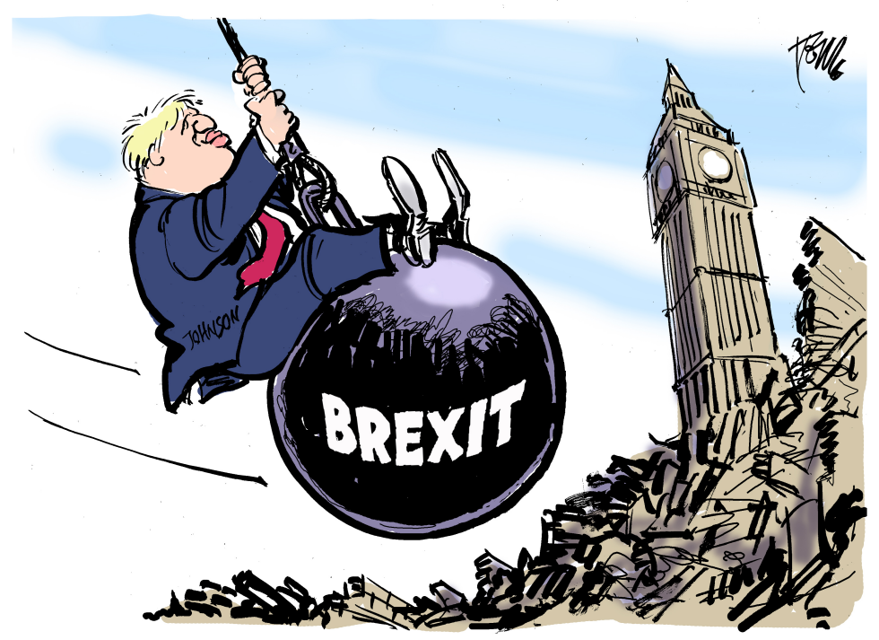  BREXIT WRECKING BALL by Tom Janssen