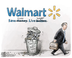 WALMART CEO by Adam Zyglis