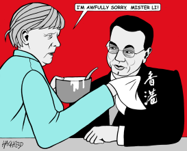 ANGELA MERKEL IN CHINA AGAIN by Rainer Hachfeld