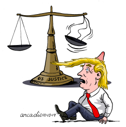 JUSTICE HIT TRUMP by Arcadio Esquivel