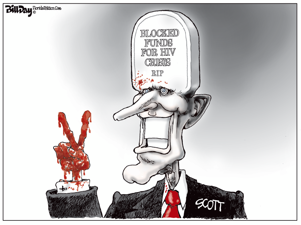  SCOTT BLOCKS HIV FUNDS by Bill Day