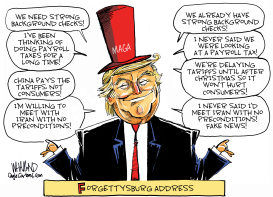 TRUMP FORGETTYSBURG ADDRESS by Dave Whamond