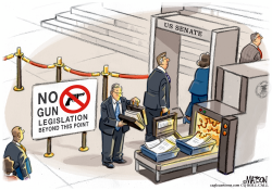 SENATE GUN BILL CONTROL CHECKPOINT by RJ Matson