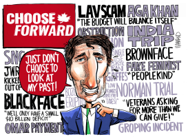 TRUDEAU BLACKFACE SCANDAL by Dave Whamond