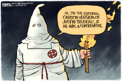 TRUDEAU KKK by Rick McKee