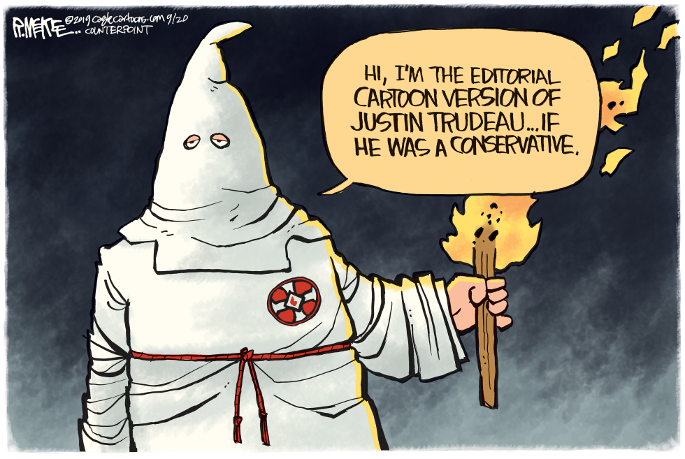  TRUDEAU KKK by Rick McKee