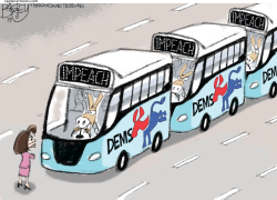 PELOSI BUS STOP by Pat Bagley