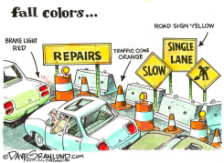 FALL S AND ROAD REPAIRS by Dave Granlund