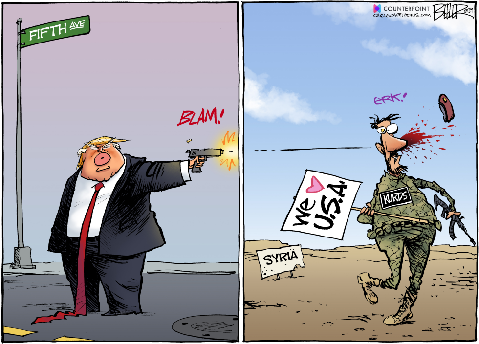  TRUMP AND KURDS by Nate Beeler