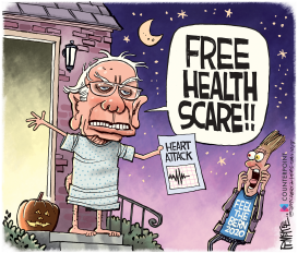 BERNIE FREE HEALTH SCARE by Rick McKee