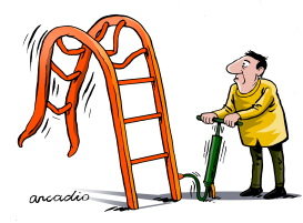 ESCALERA INFLABLE by Arcadio Esquivel