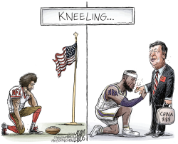 NBA AND CHINA by Adam Zyglis