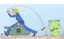 TRUMP IN SYRIA by Emad Hajjaj