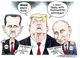 TRUMP AND SPECIAL OPS RAID by Dave Granlund