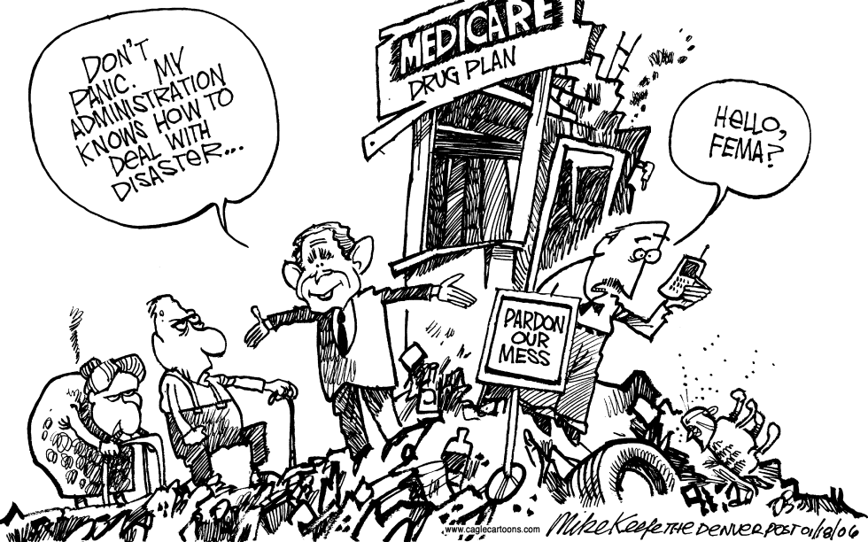  MEDICARE DISASTER by Mike Keefe