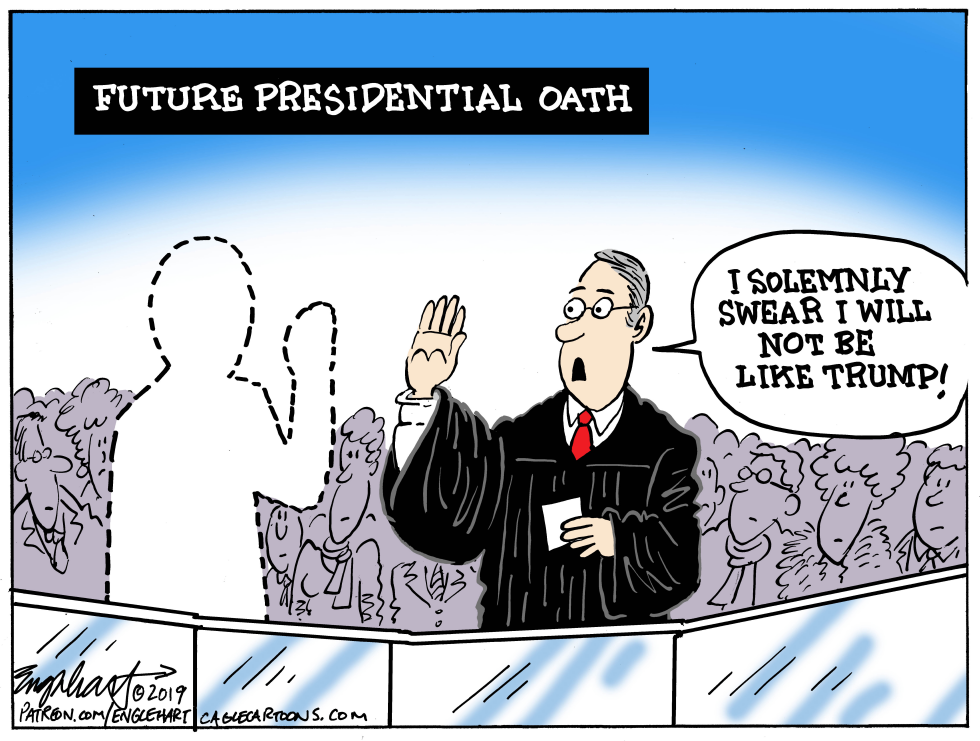  NEW PRESIDENTIAL OATH by Bob Englehart