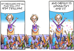 ELIZABETH WARREN HAS A HEALTH PLAN by Dave Whamond