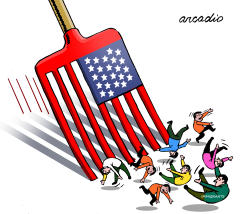 BROOM ANTIIMMIGRANTS by Arcadio Esquivel