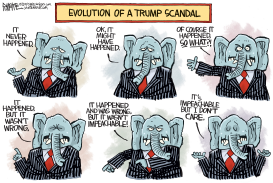 GOP TRUMP EVOLUTION by Rick McKee