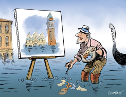 ACQUA ALTA IN VENICE by Patrick Chappatte