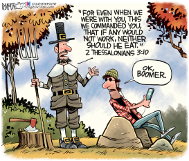 THANKSGIVING OK BOOMER by Rick McKee