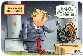 TRUMP PARDONS TURKEY by Rick McKee