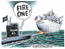 TRUMP VS NAVY ETHICS CODE by Dave Granlund