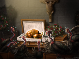 TURKEY THANKSGIVING by Sean Delonas