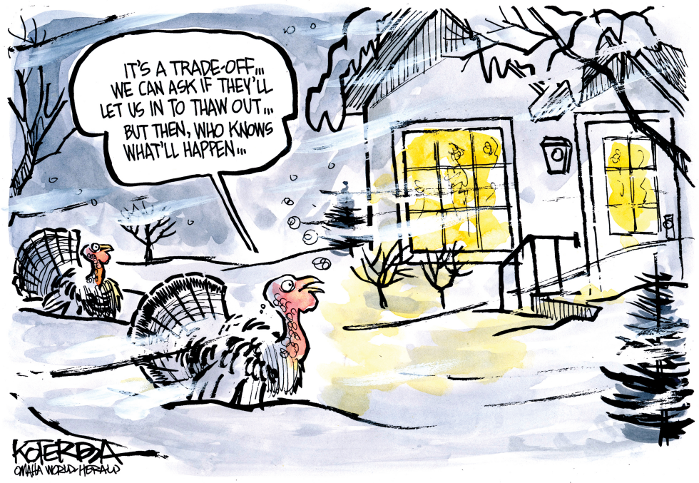  TURKEY, IT'S COLD OUTSIDE by Jeff Koterba