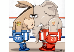 IMPEACHMENT FIGHT STAREDOWN by R.J. Matson