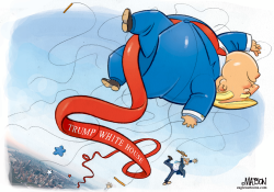 RUNAWAY TRUMP BALLOON by R.J. Matson