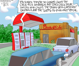 LEFT ATTACKS CHICKFILA by Gary McCoy