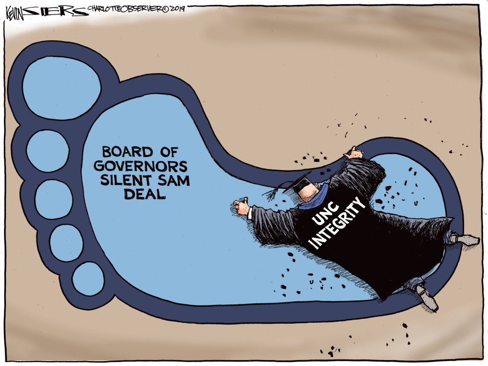  LOCAL NC SILENT SAM LEAVES HIS MARK ON UNC by Kevin Siers