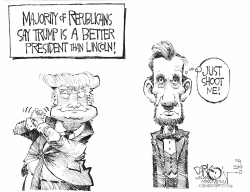 TRUMP BETTER THAN LINCOLN by John Darkow